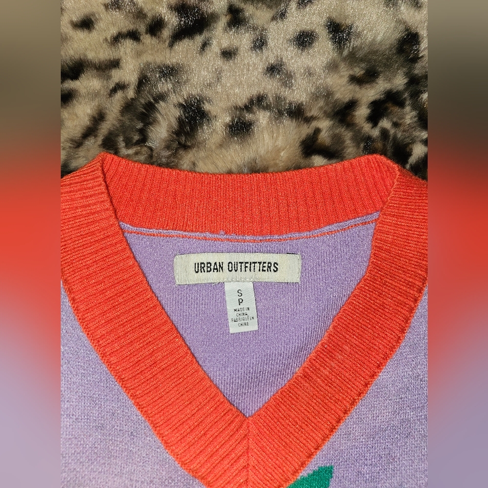 Urban Outfitters Strawberry Purple Vest with Red Trim - Picture 2 of 4